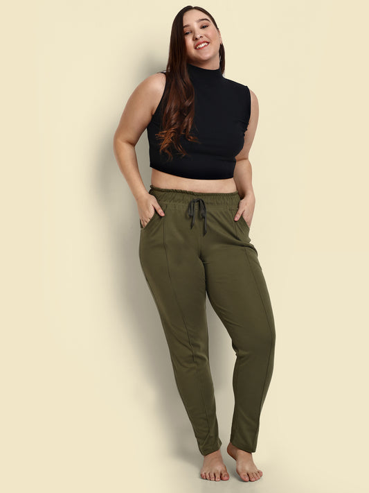 Cotton Track Pants - Relaxed Fit for Women