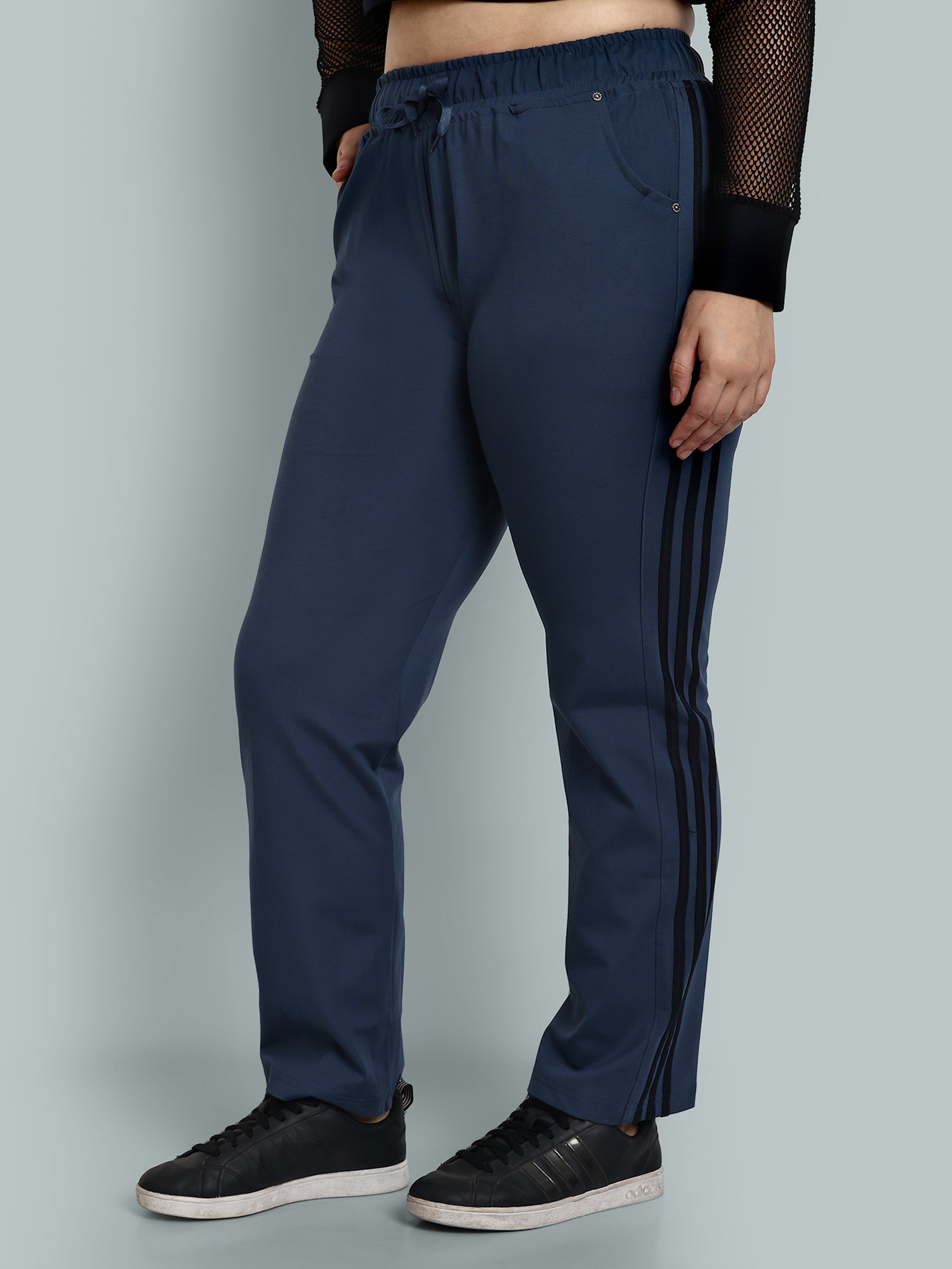 Women's Side-Striped Regular Fit Track Pants