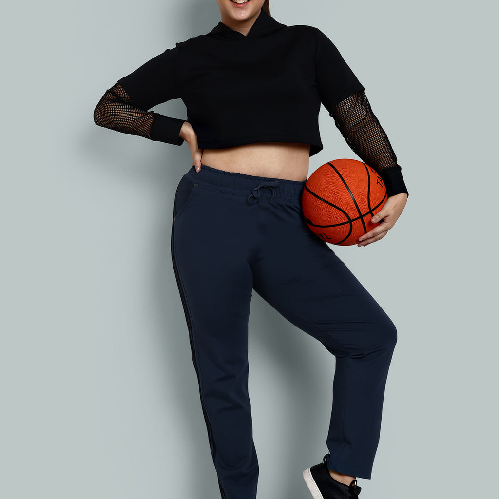 Cotton Rich Side Stripes Joggers Pants