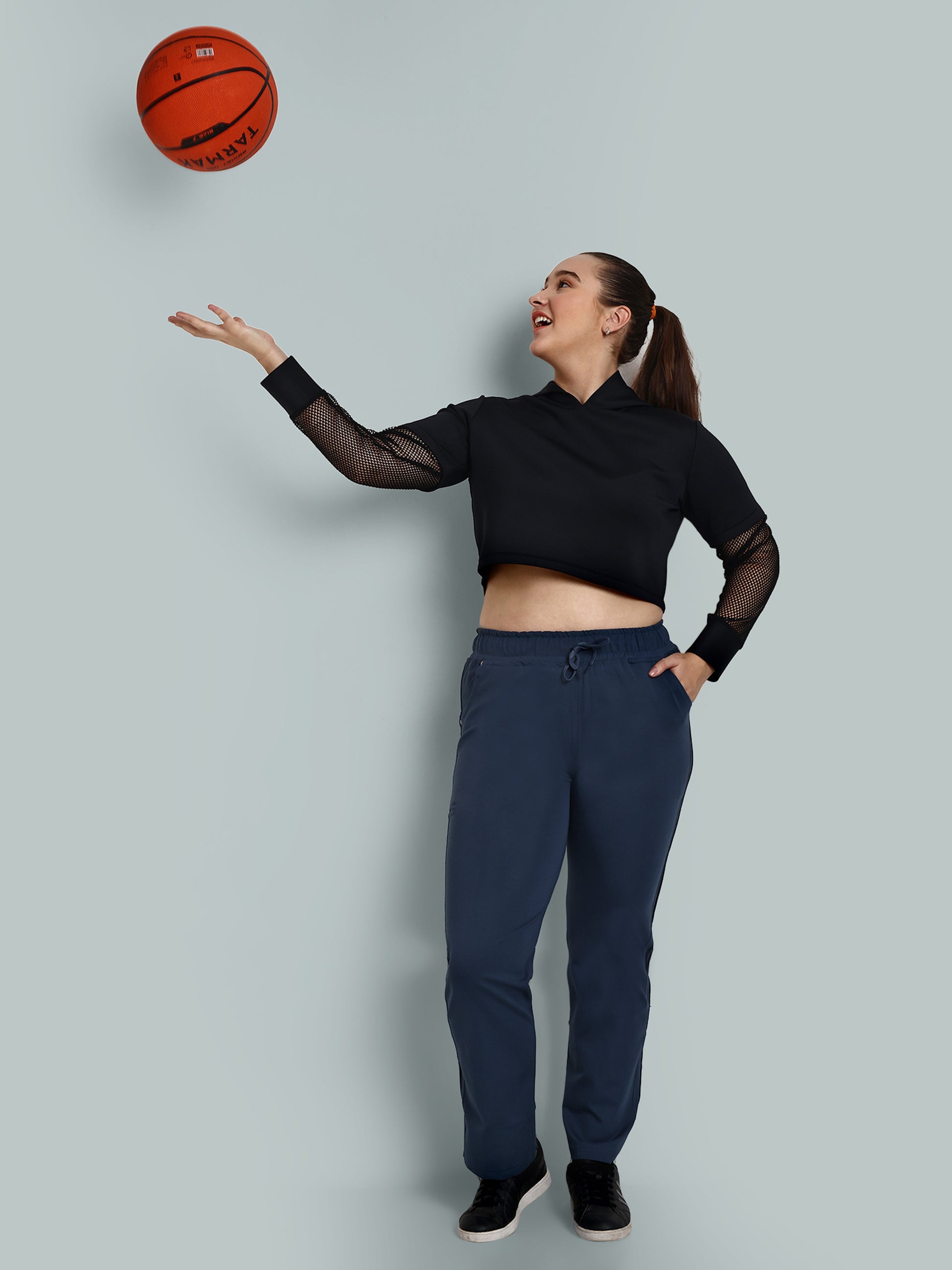 Women Regular Fit Joggers Track Pants With Side Striped