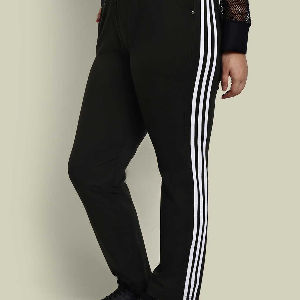 Cotton Rich Side Stripes Joggers Pants