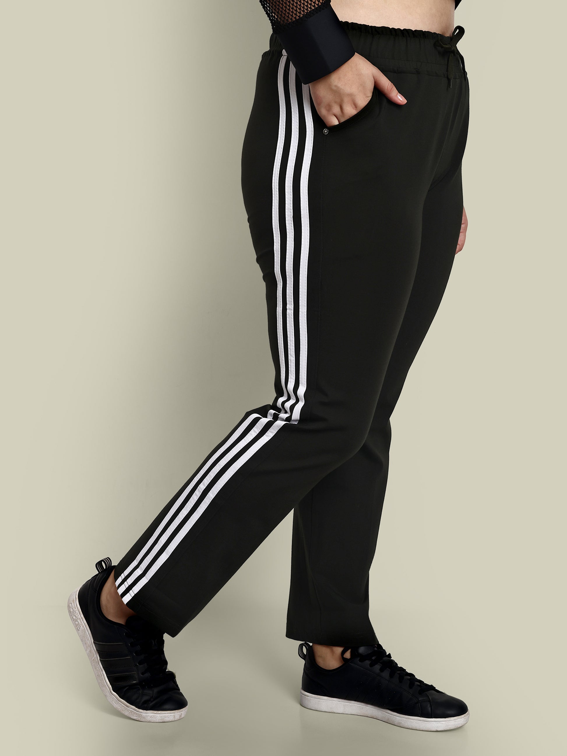 Women's Striped Drawstring Joggers