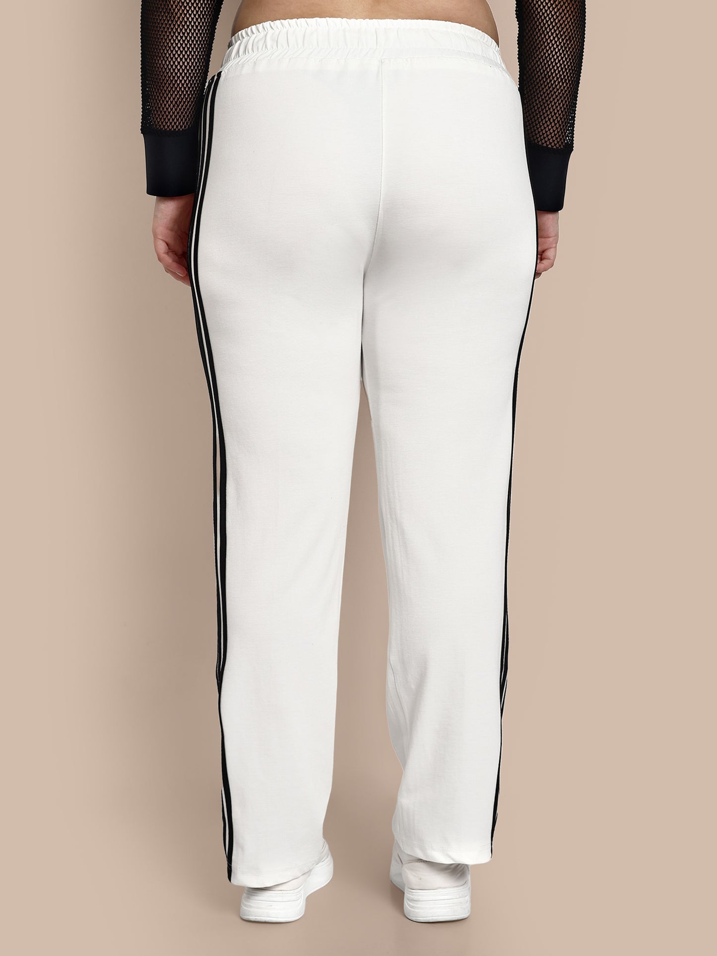 Buy White Cotton Jogger's For Women