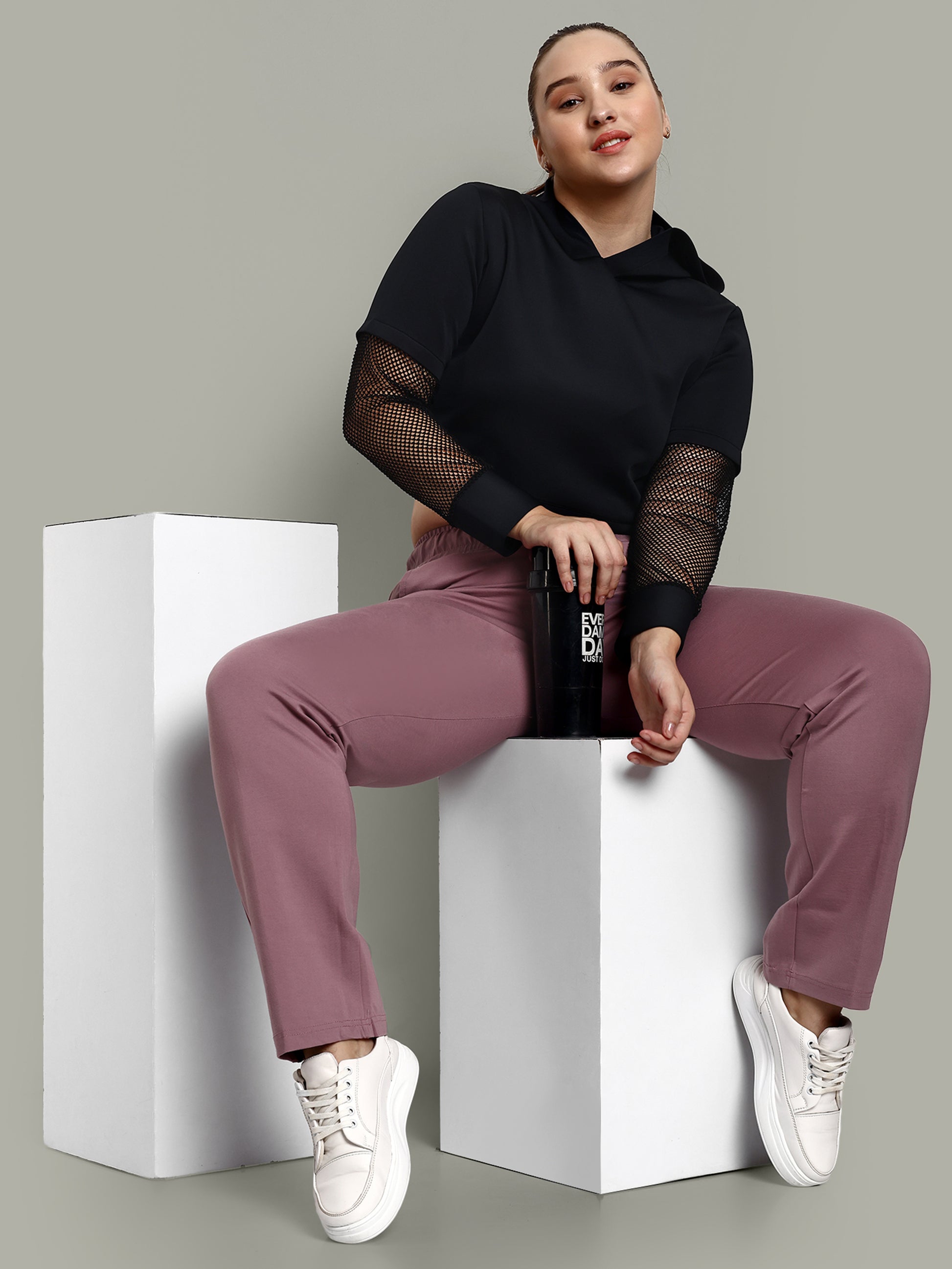 Women's Solid Cotton Joggers