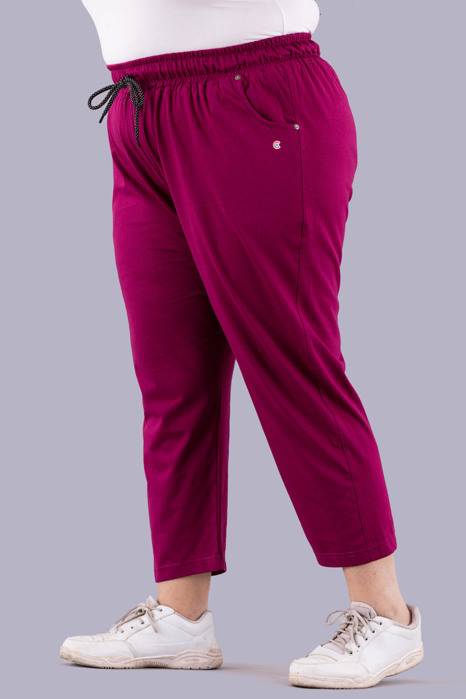 CaComMARK PI Capris/Cargo Pants for Women Plus Size Ladies Solid
