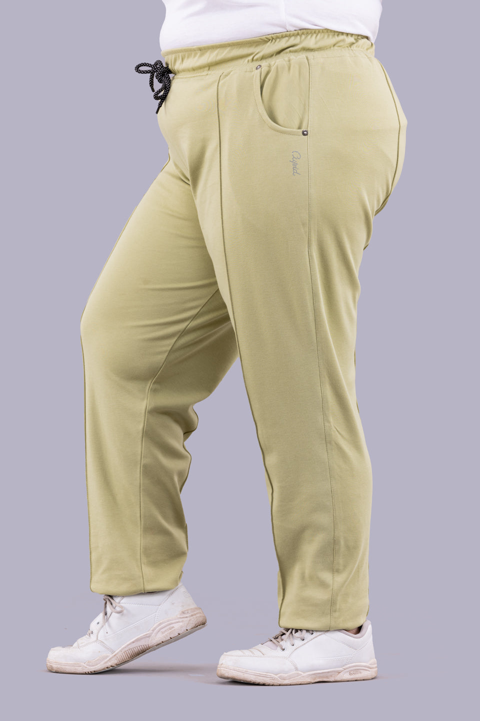 Comfy Green Relaxed Fit Cotton Trackpants for Women online in India at best prices