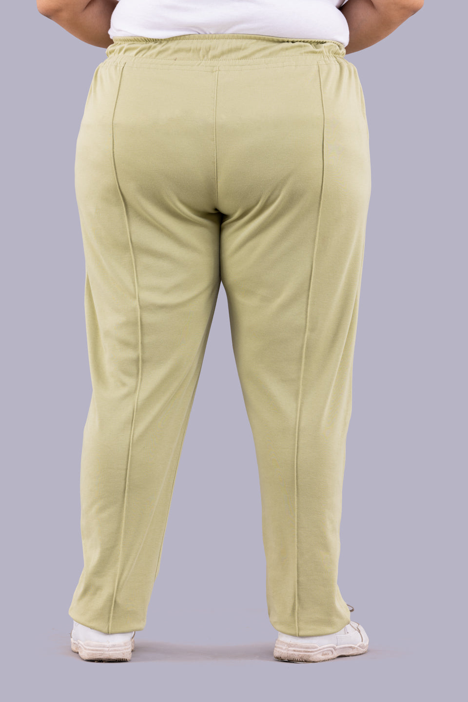 Comfy Green Relaxed Fit Cotton Trackpants for Women online in India at best prices