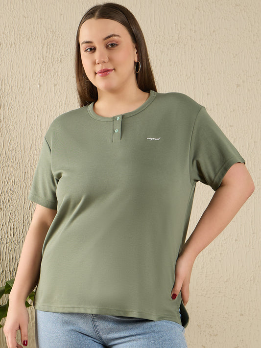 Regular Fit Crew- Neck T-shirt for Women