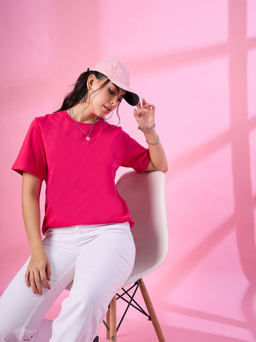 Women's Solid Oversized T-shirt