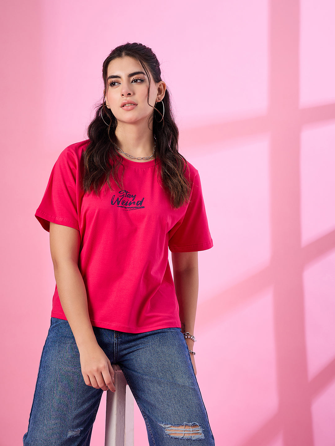 Printed Oversized T-Shirt for Women