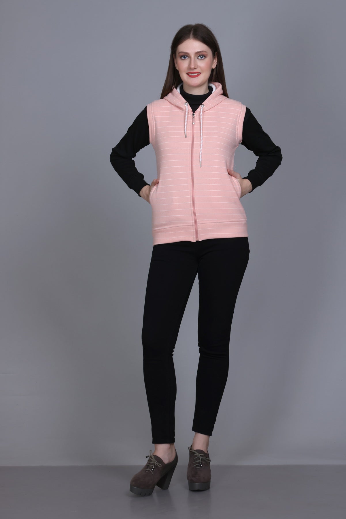 Winter Wear Sleeveless Sweatshirt for Women