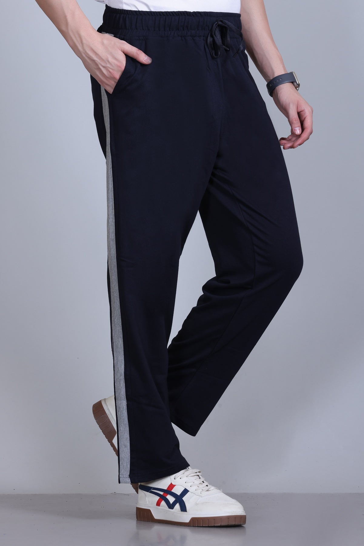 Jinxer Men Side Striped wide leg Fit Trackpants