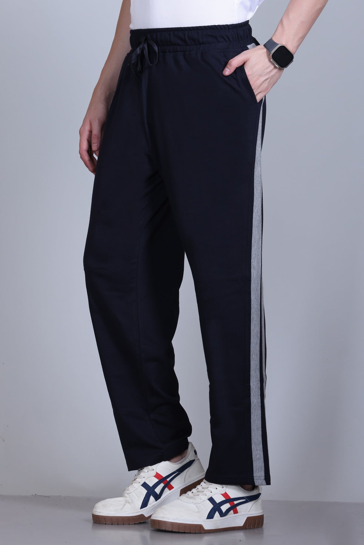 Jinxer Men Side Striped wide leg Fit Trackpants