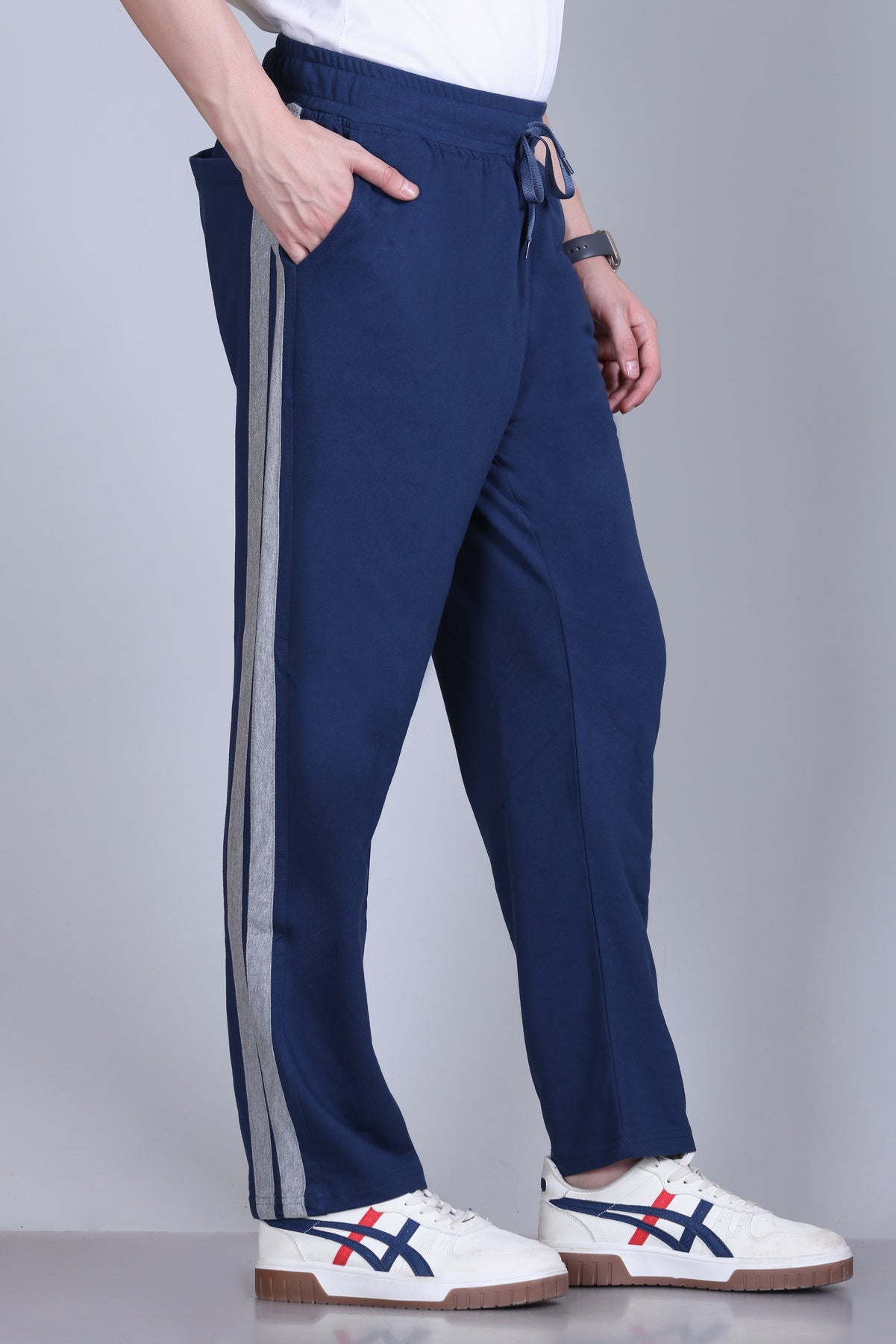 Men's Side Striped Fleece Track Pants