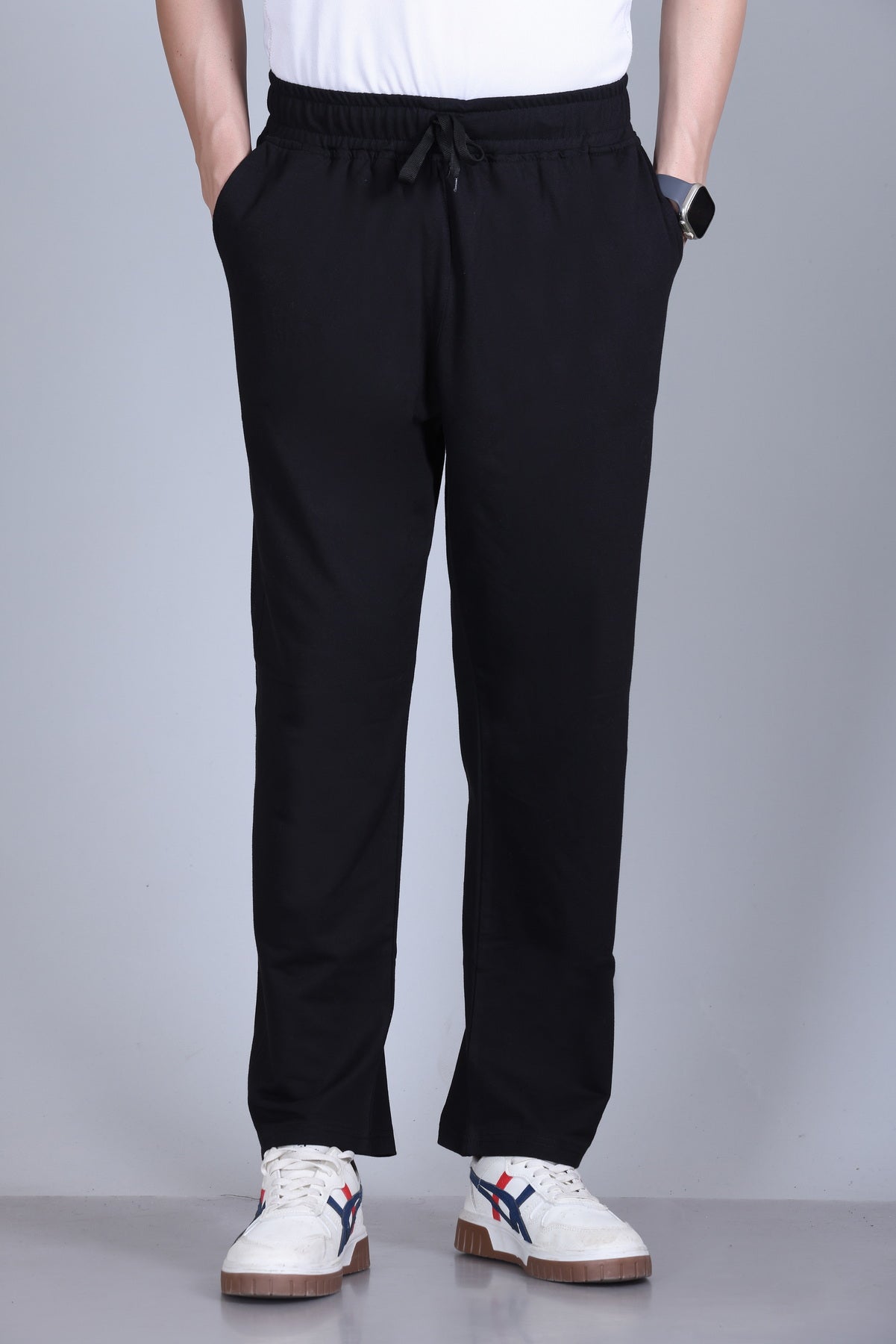 Jinxer Men Midrise wide leg Cotton Pajamas Black