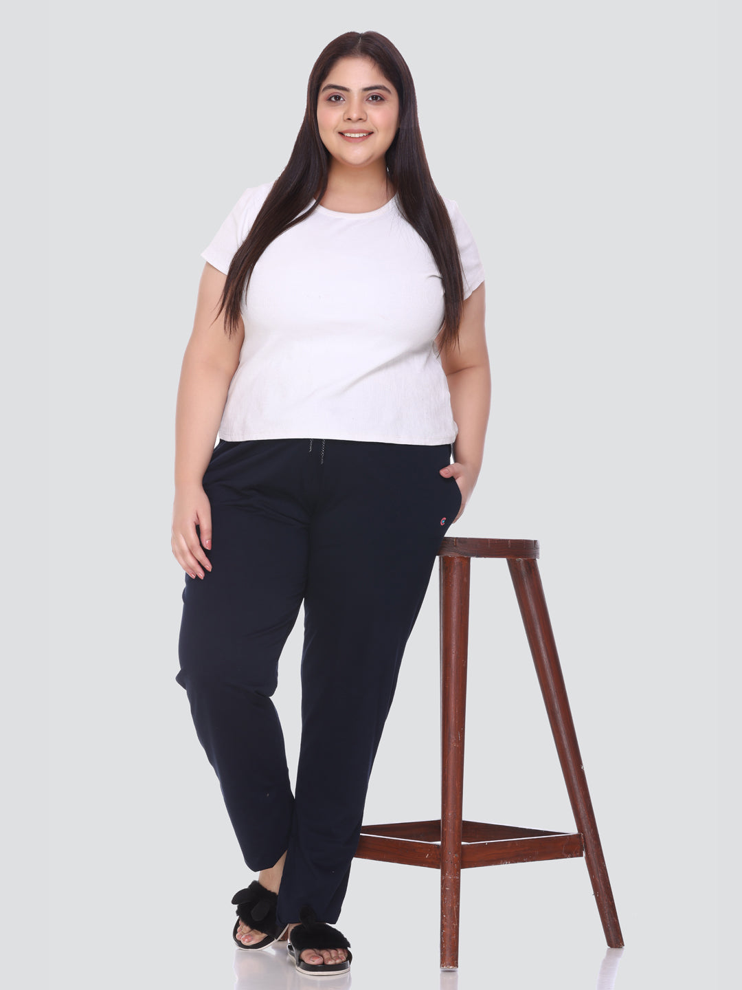 Stylish Plus Size Cotton Track Pants For Women (Pack of 2) Online In India