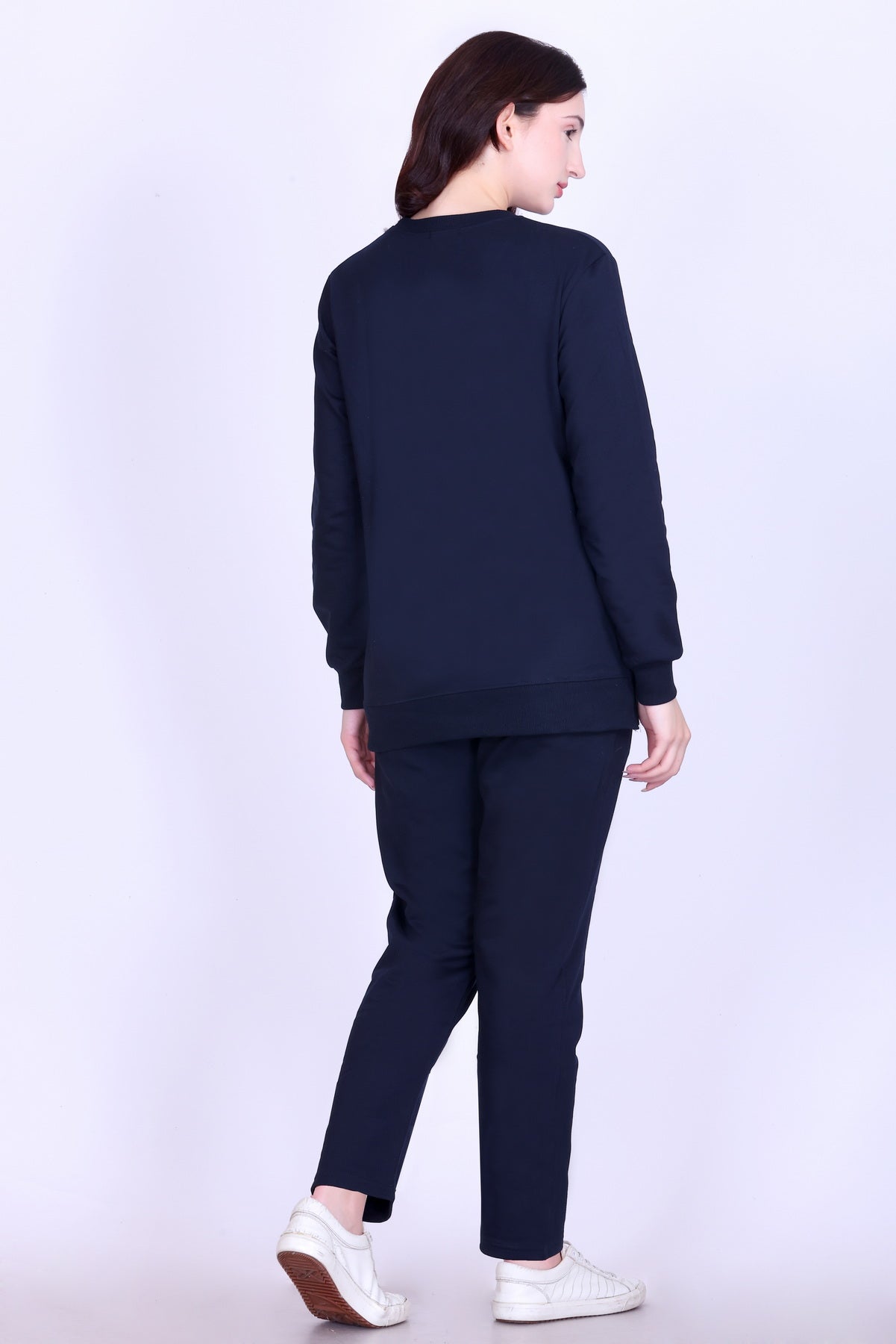 Women’s Cotton Fleece Co-Ord Set – Winter Wear-Black