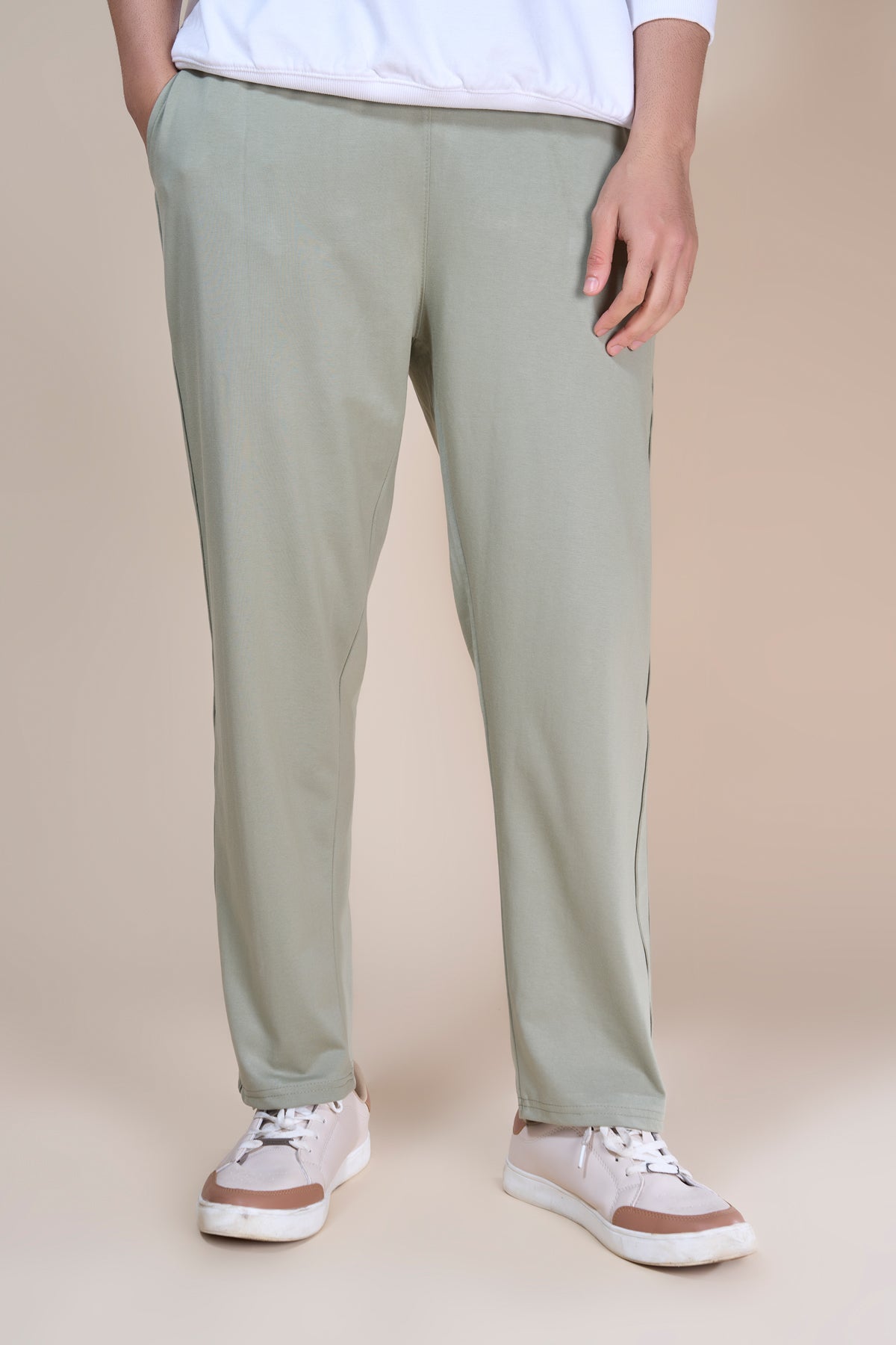 Jinxer Men Side Striped wide leg Fit Trackpants Sage