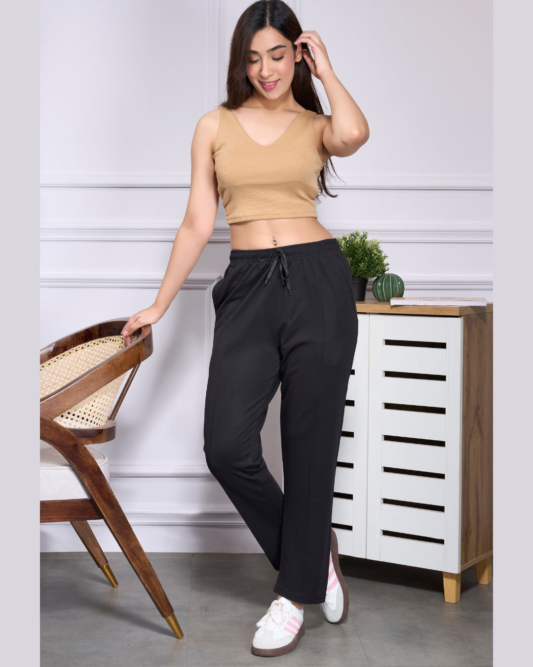 Elastic Waist Pant For Women