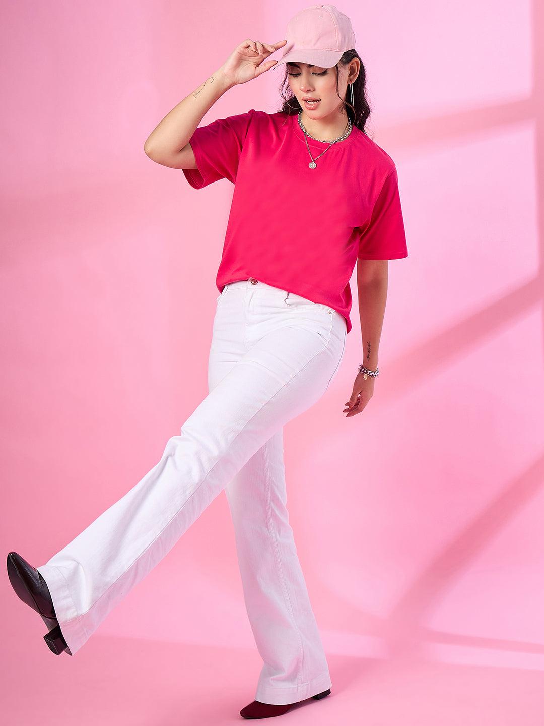 Drop-Shoulder Sleeves T-shirt for Women