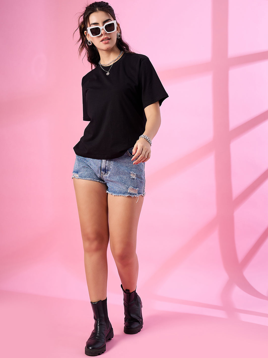 Women's Plus Size Round Neck Half Sleeve T-shirts