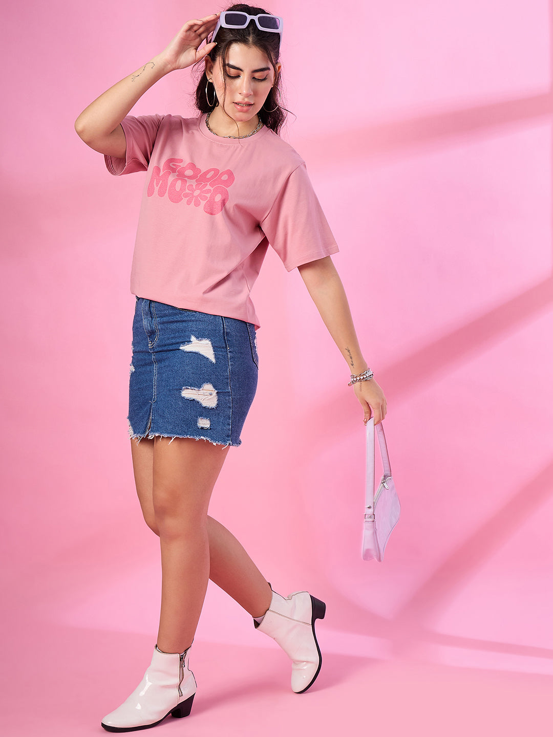 Drop Shoulder Sleeves T-shirts for Women