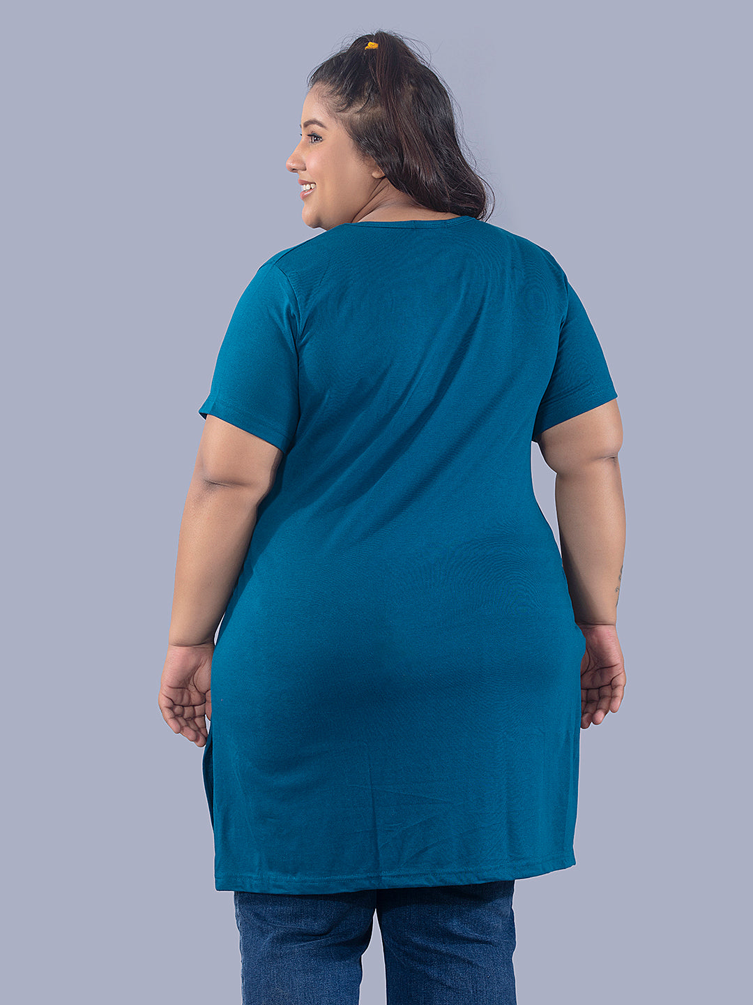 Stylish Plus size Half Sleeve Long T-shirts For Women (Pack Of 2) At Best Prices