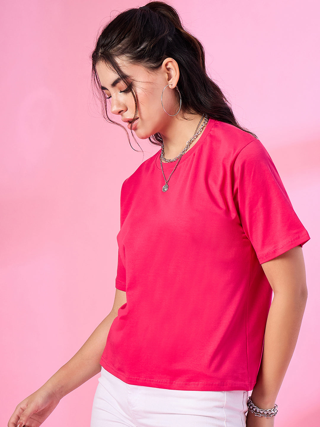 Plus size Plain T-shirts for Ladies