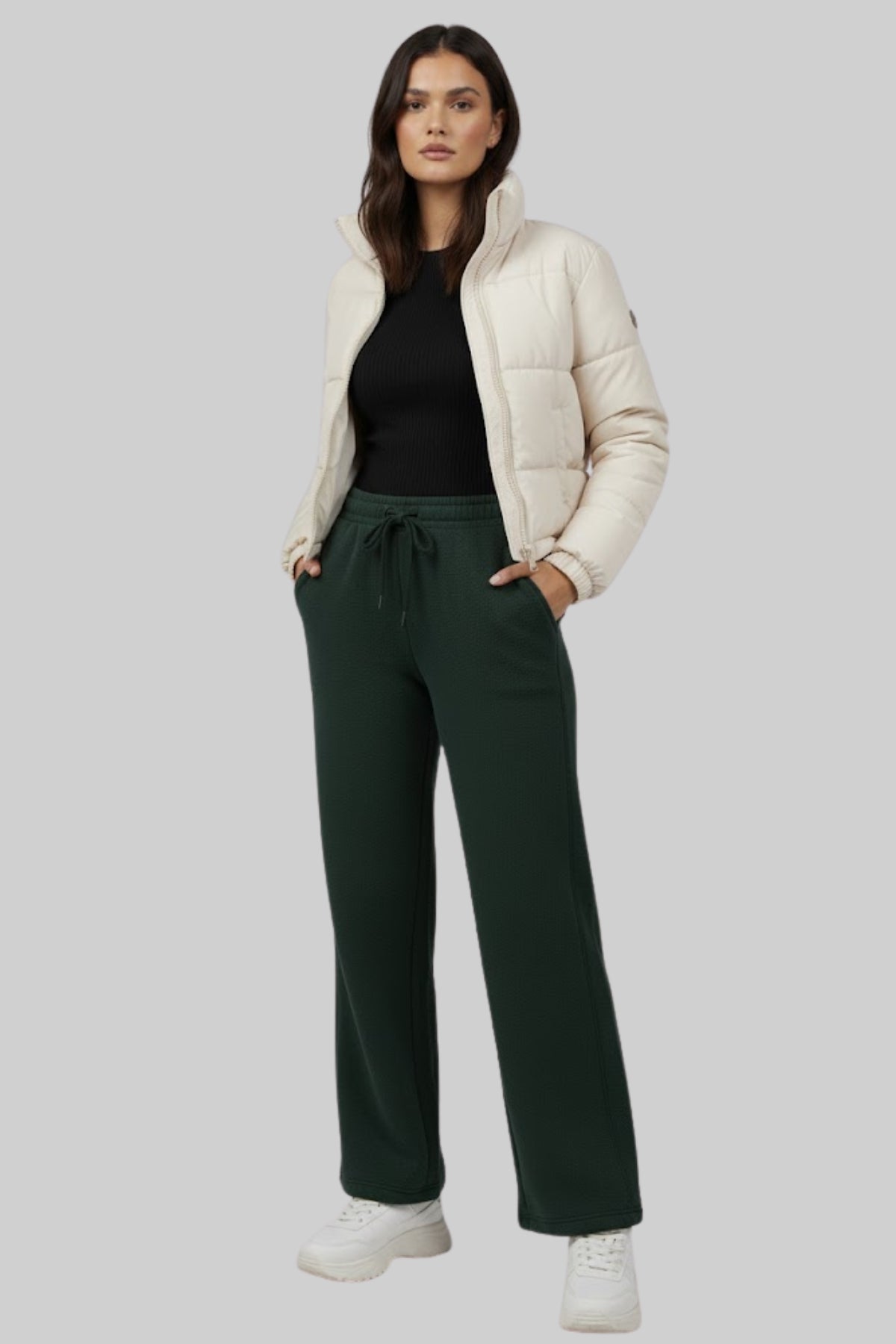 Cupid Warm Fleece Straight Pants-Winter Wear