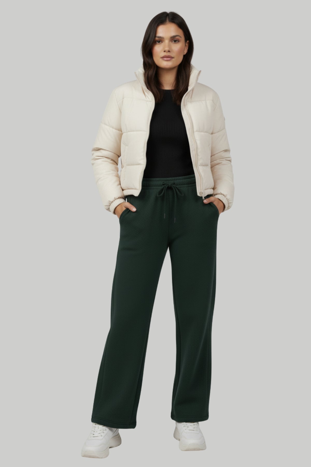 Cupid Warm Fleece Straight Pants-Winter Wear