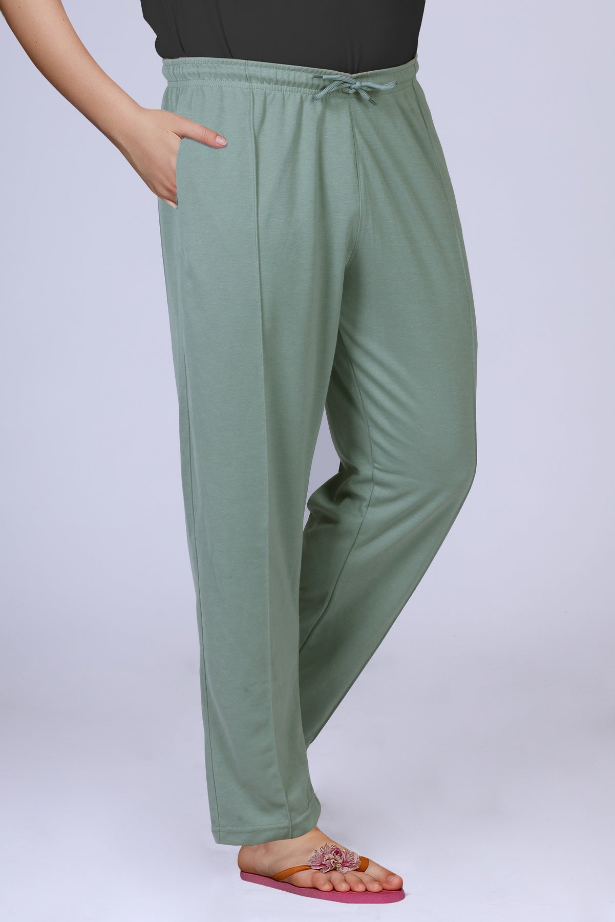 Mid-Rise Straight Pants for Women