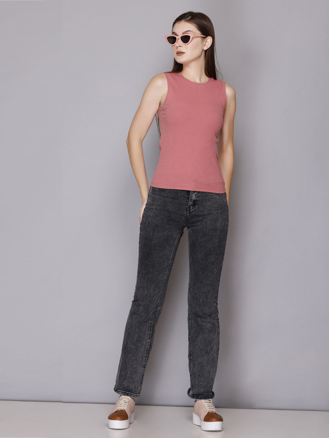 Stylish Modish Rib Tank Top For Women/ Girls Online In India At Best Prices