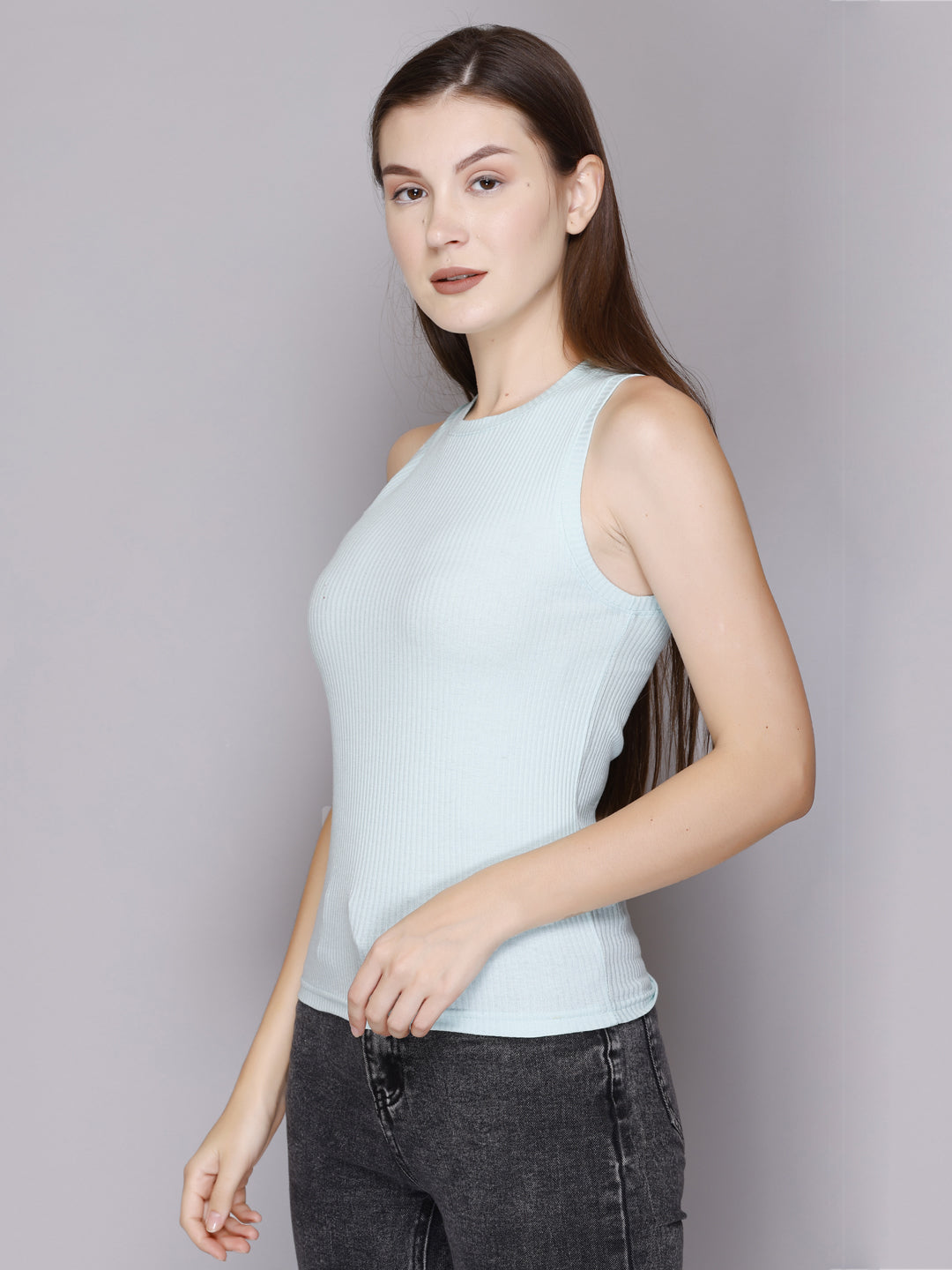 Stylish Modish Rib Tank Top For Women/ Girls Online At Best Prices