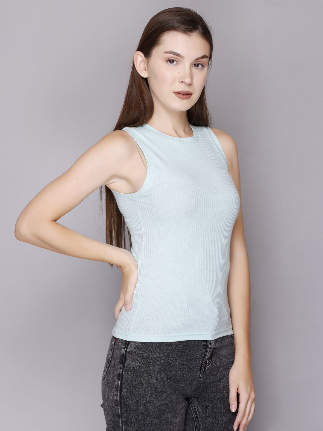 Stylish Modish Rib Tank Top For Women/ Girls Online At Best Prices