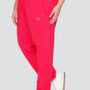 Plus Size Winter Fleece Track Pants For Women - Pink