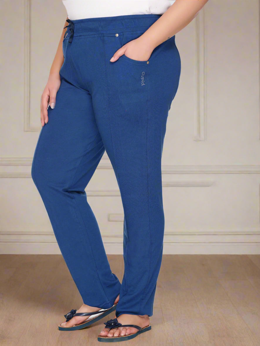 Women's Relaxed Fit Mid Rise Track Pants