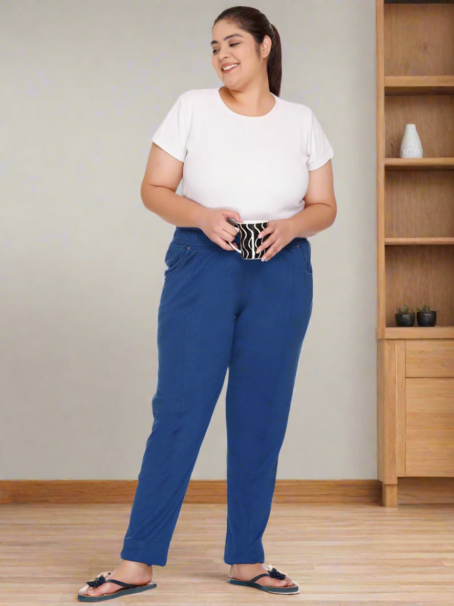 Cotton Track Pants Relaxed Fit Lounge Pants