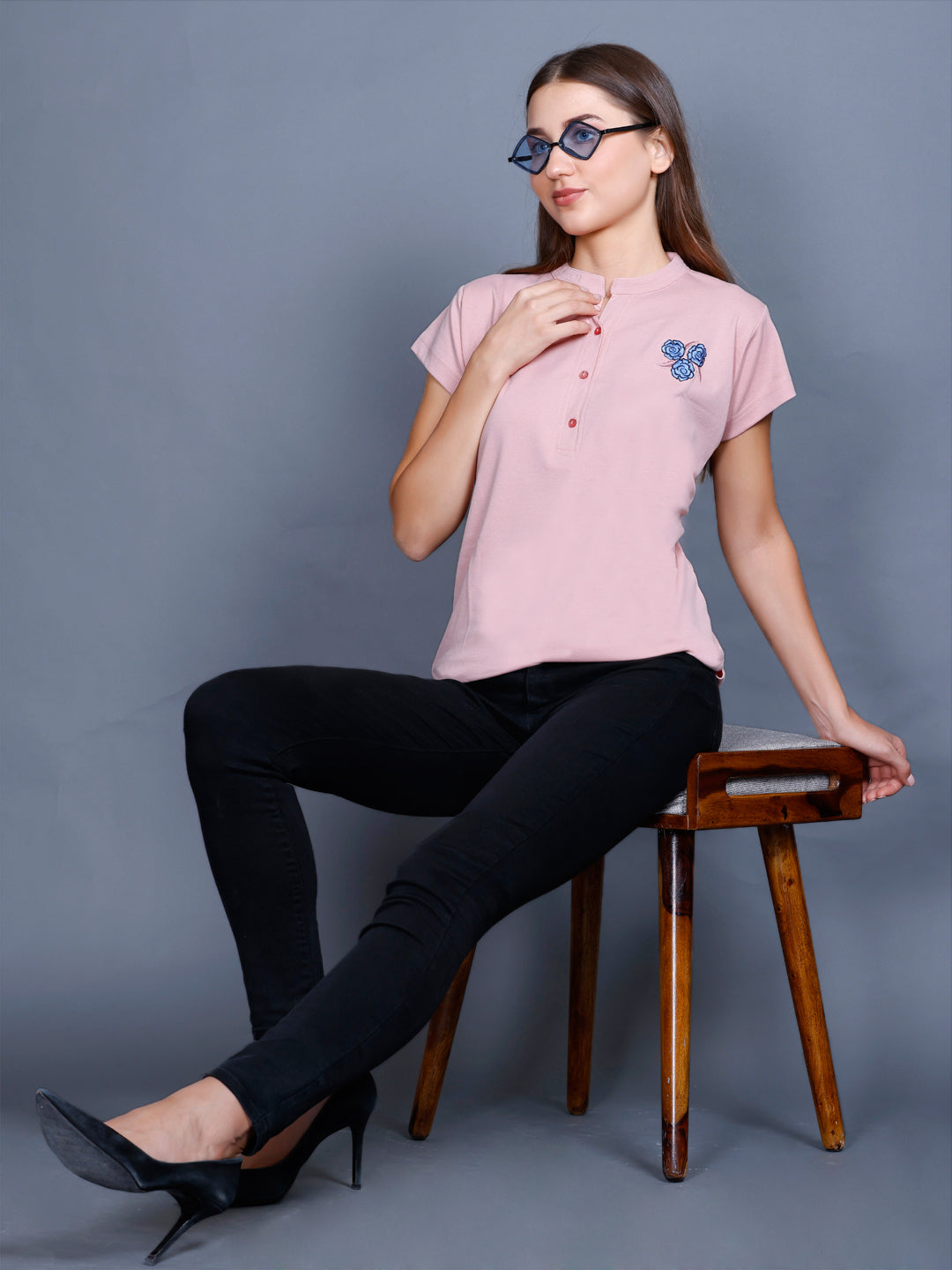 Women’s cotton salmon kurti for summer wear