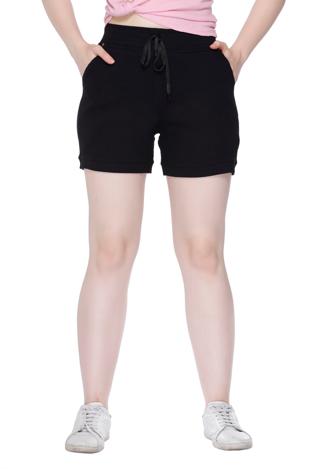 Comfortable Cotton Shorts For Women Combo (Black /Mint/Tangy) Online In India