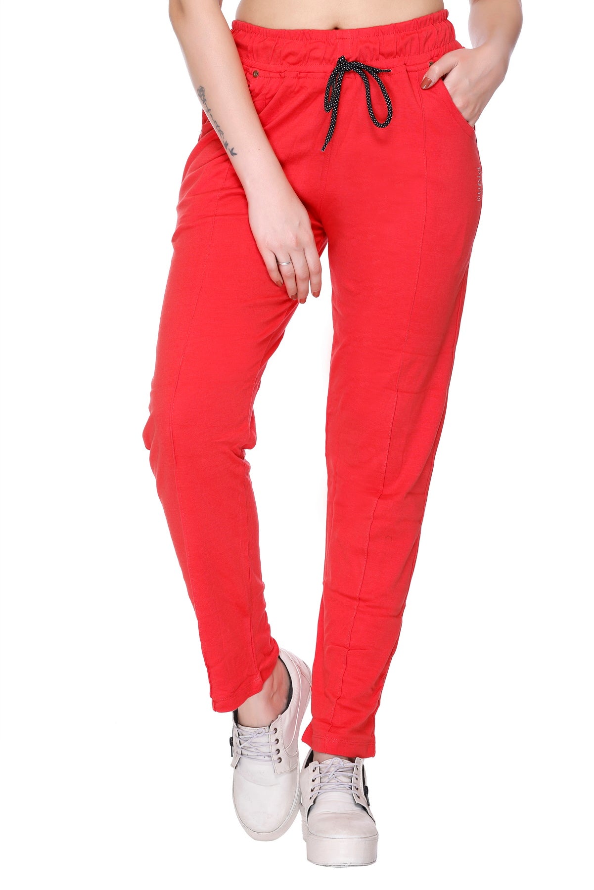 Women's High-Waisted Ankle-Length Track Pants