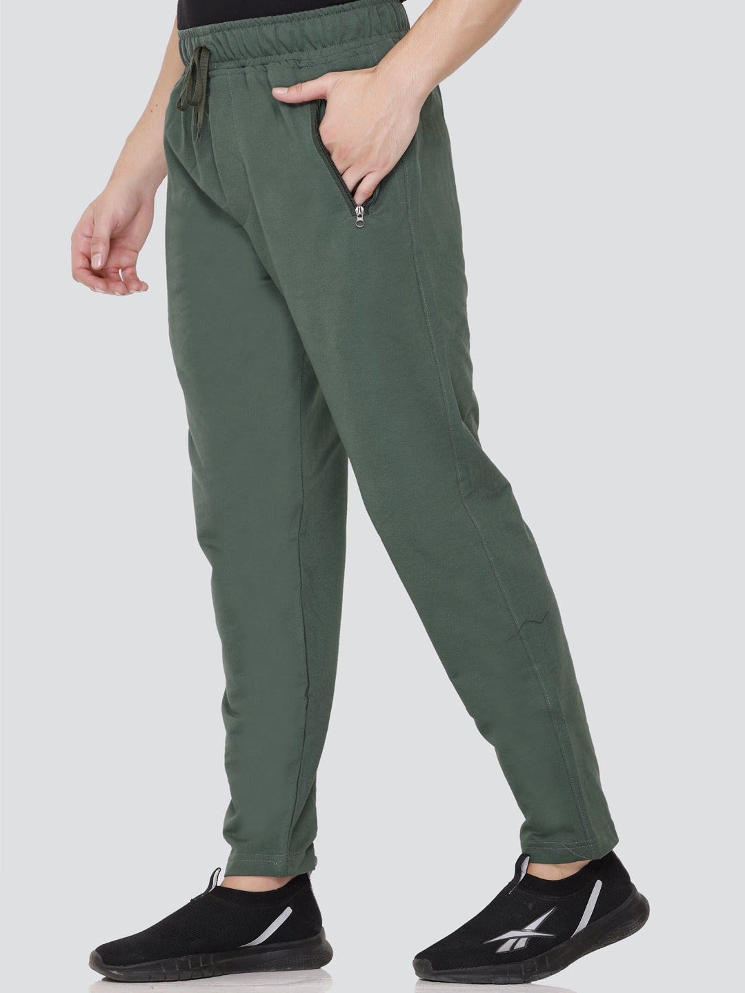 Buy Comfortable Olive Jinxer Plus Size Cotton Trackpants for Men