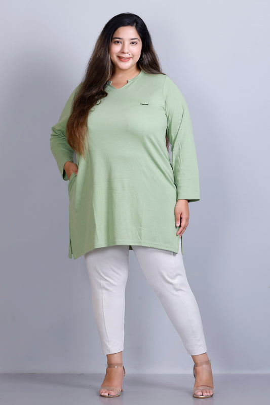 Plus size long top for women