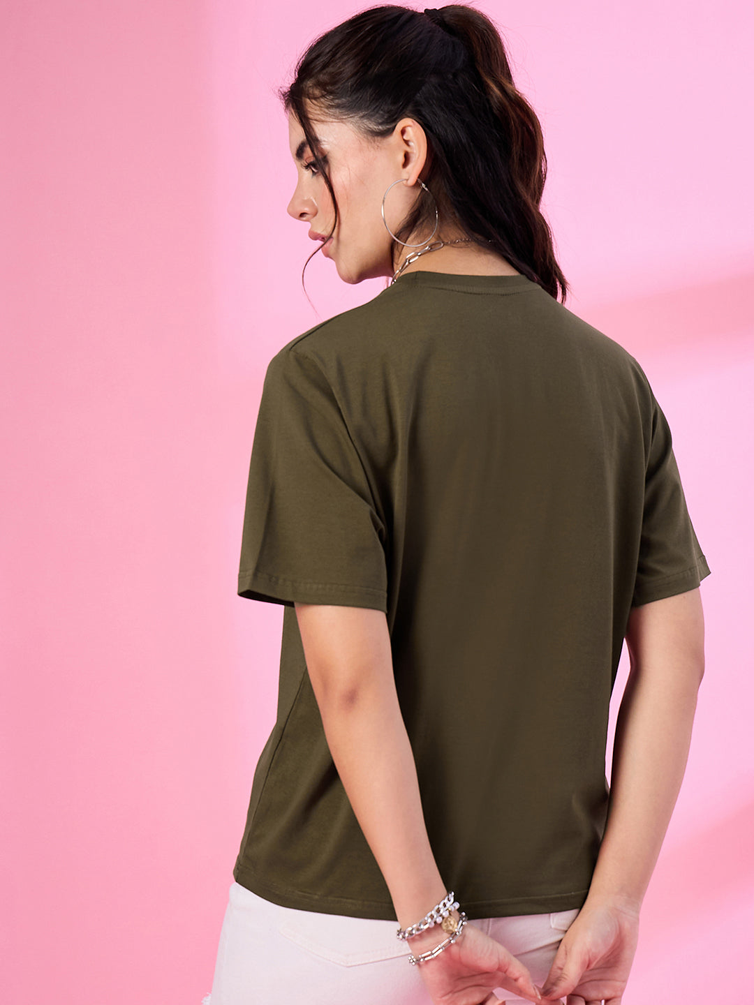 Relaxed Fit Oversized Cotton T-Shirt for Women