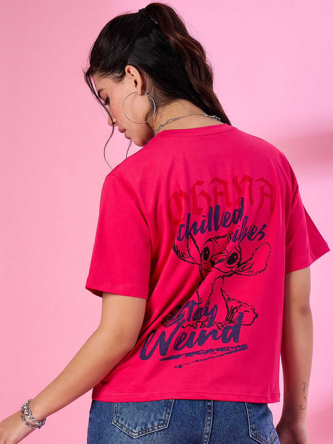 Lightweight Printed Oversized T-shirt for Women