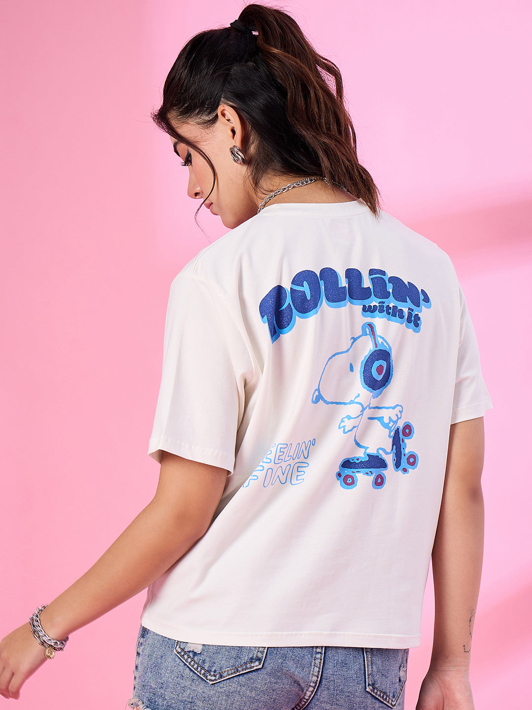 Round Neck Oversized T-shirt for Women