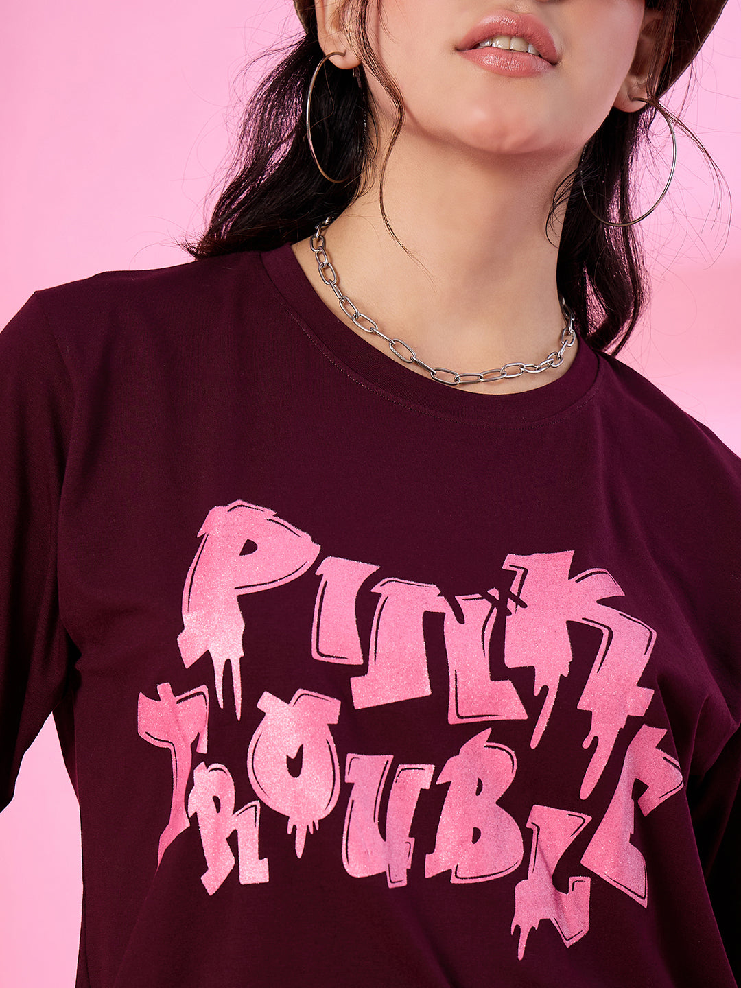 Round Neck Oversized T-shirt for Women