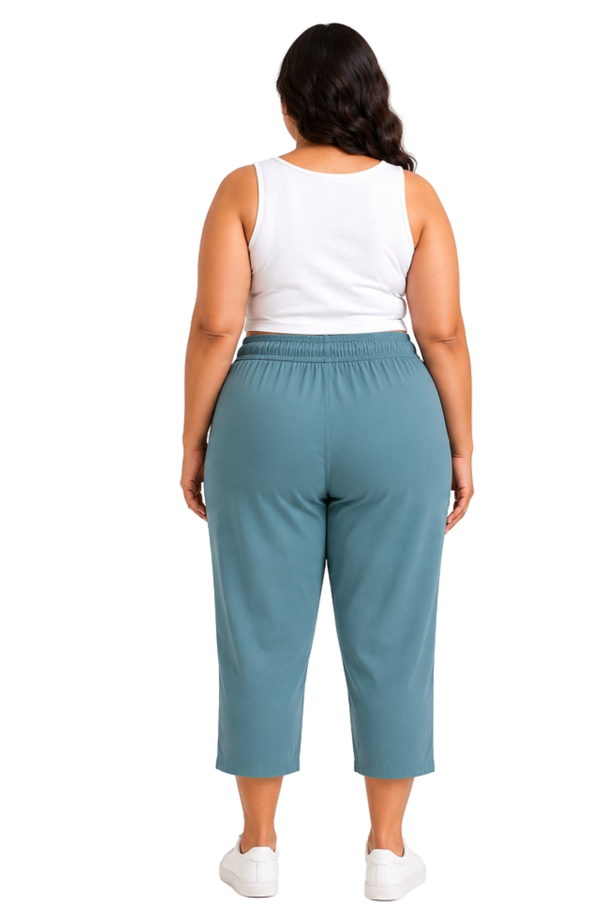 Cotton Capris For Women - Half Capri Pants - Sage