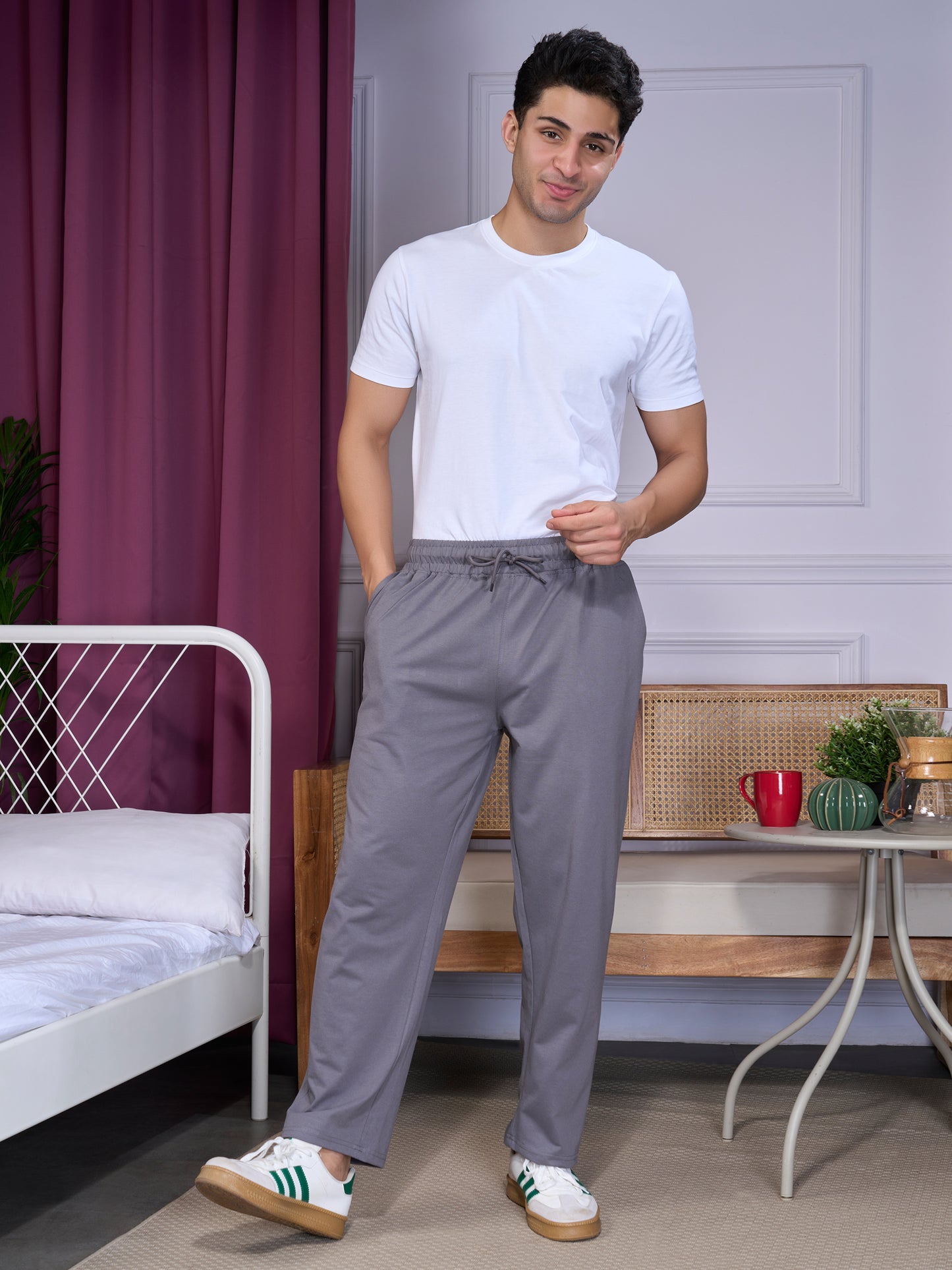 Men's Striped Regular Fit Track Pants