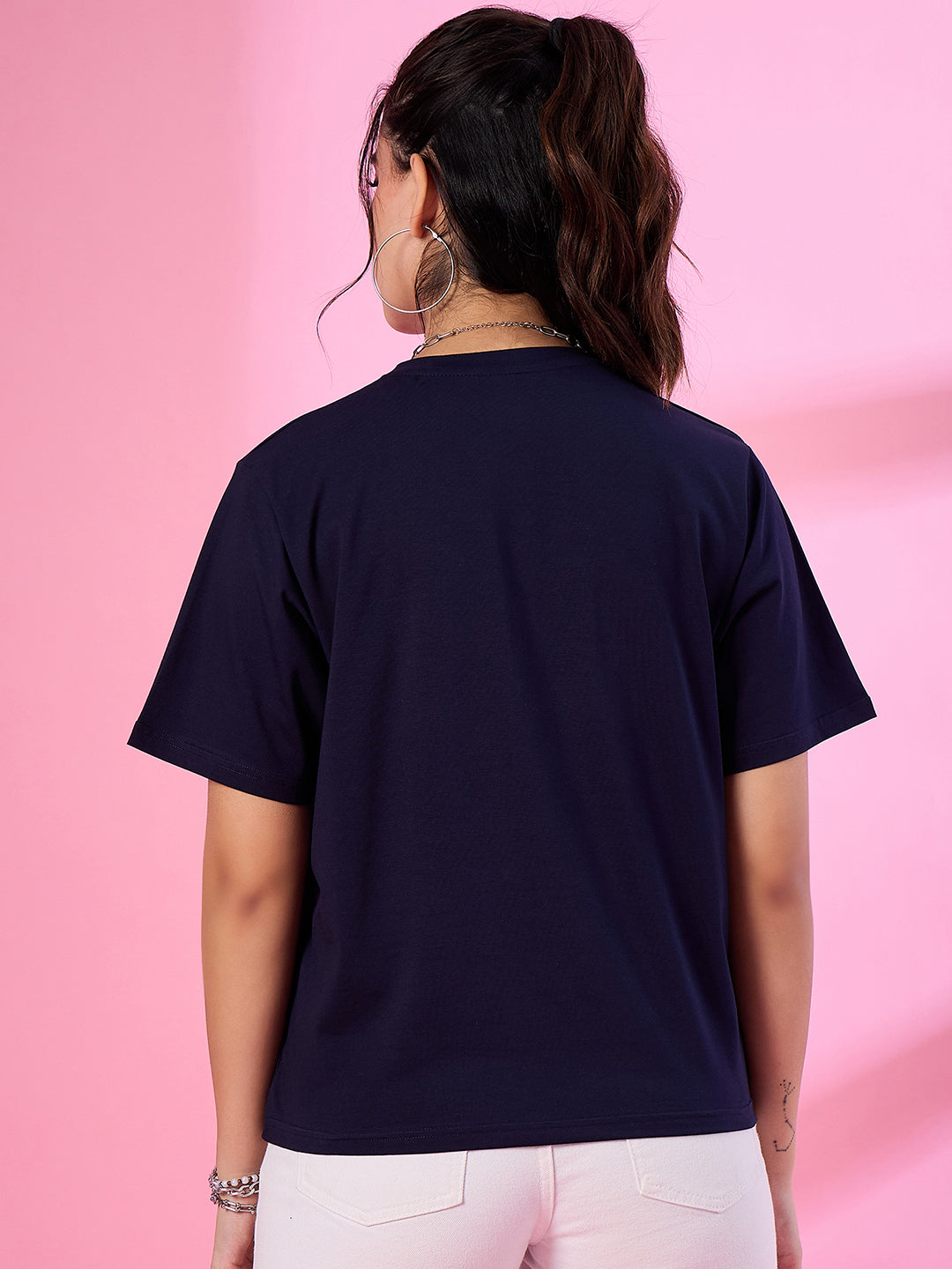 Women's Solid Round Neck T-shirt