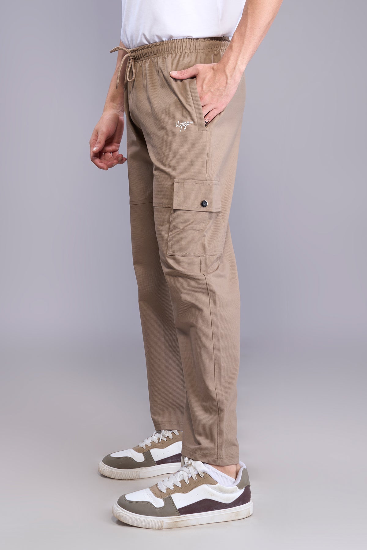 Straight Fit Cargo Trousers for Men